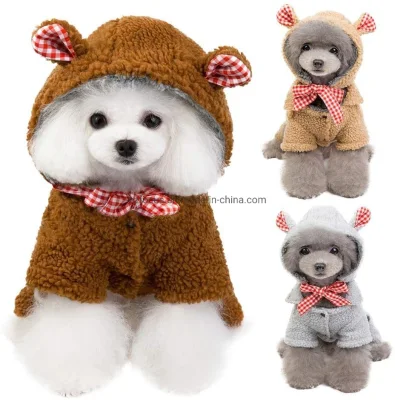 Suéter con capucha para mascotas para perros pequeños, abrigo, ropa para perros, ropa para mascotas, invierno, otoño, apto para cachorro, perro, peluche, disfraz de cuatro patas Wbb12445